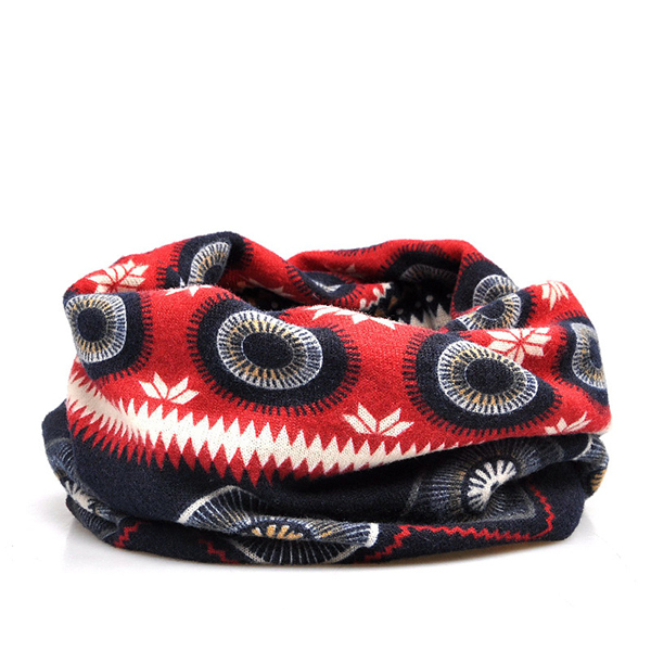 Women-Print-Beanie-Hat-Antumn-Warm-Multi-function-Collar-Scarf-Casual-Bonnet-Cap-1185010