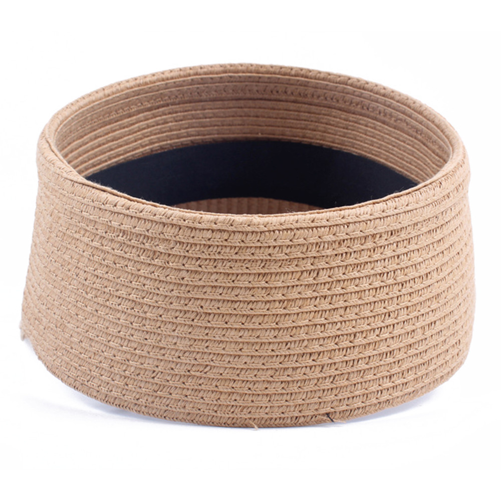 Women-Summer-Outdoor-Foldable-Straw-Hat-Breathable-Wide-Brim-Sunscreen-Empty-Top-Hat-1301685