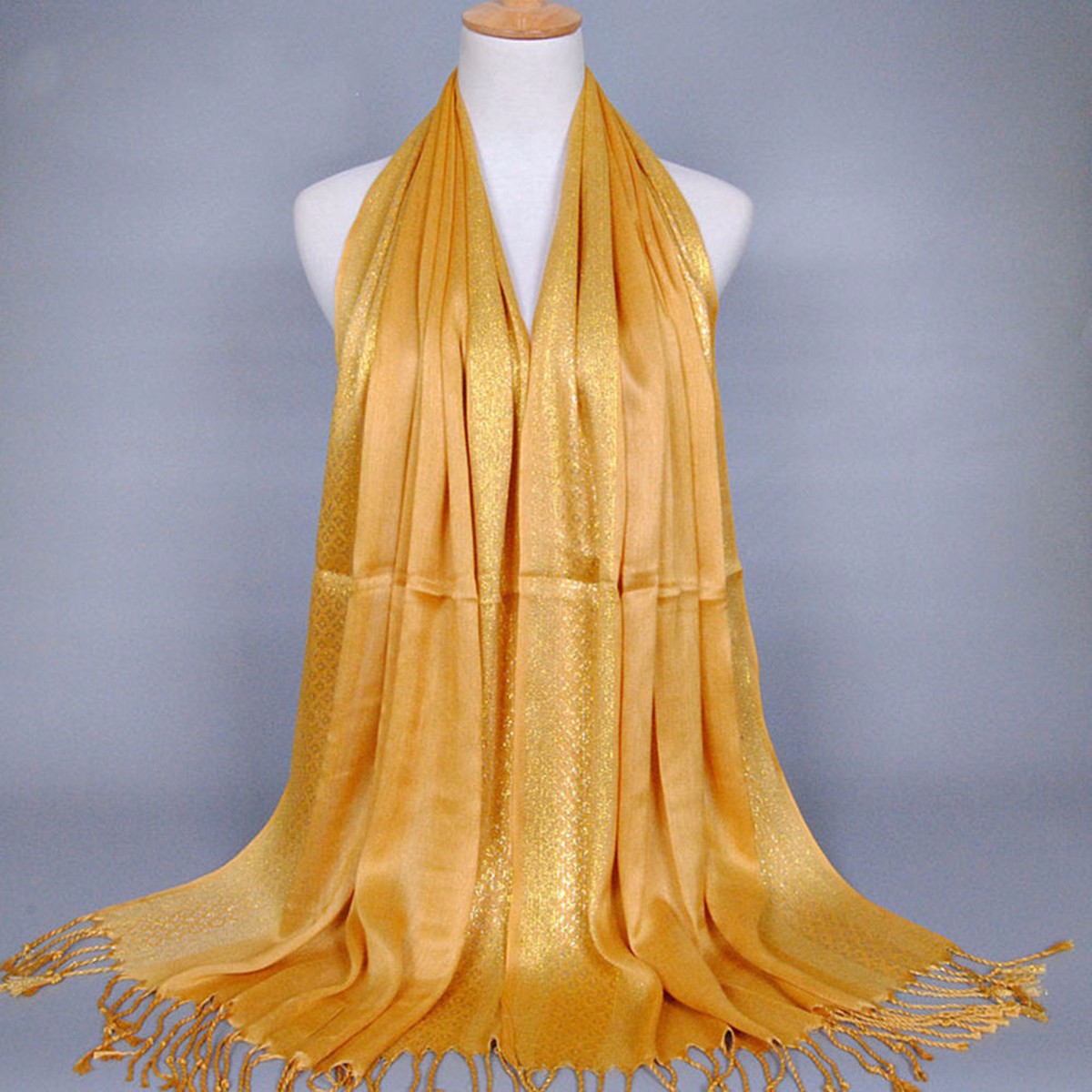 18060CM-Women-Ladies-Glitter-Shine-Cotton-Blend-Tassel-Scarf-Stole-Shawl-Wrap-Shimmer-Scarves-1084340