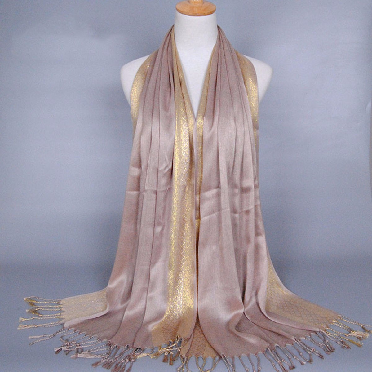 18060CM-Women-Ladies-Glitter-Shine-Cotton-Blend-Tassel-Scarf-Stole-Shawl-Wrap-Shimmer-Scarves-1084340