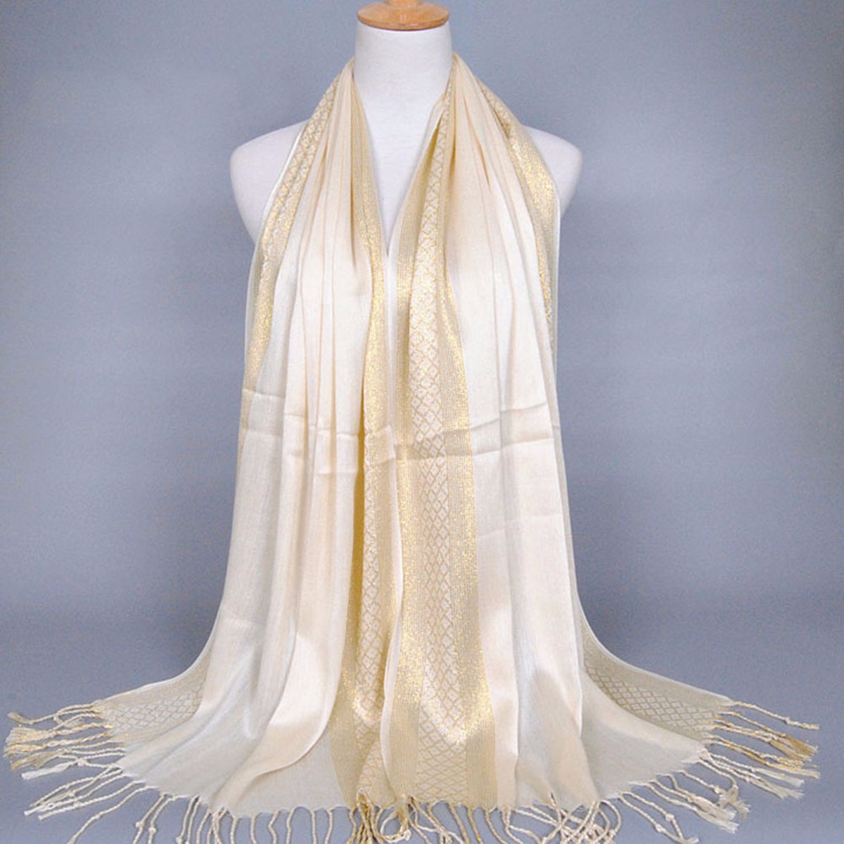 18060CM-Women-Ladies-Glitter-Shine-Cotton-Blend-Tassel-Scarf-Stole-Shawl-Wrap-Shimmer-Scarves-1084340