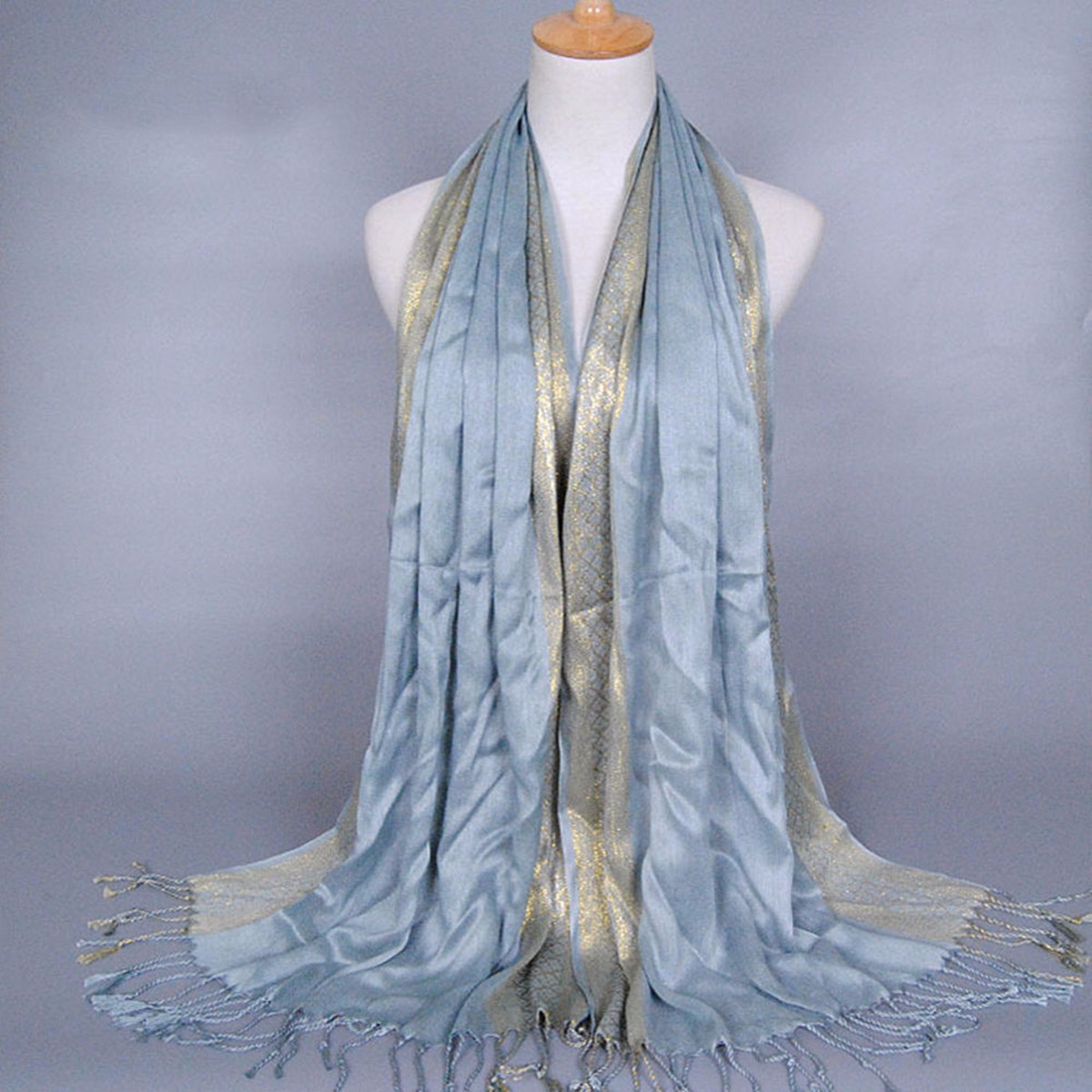 18060CM-Women-Ladies-Glitter-Shine-Cotton-Blend-Tassel-Scarf-Stole-Shawl-Wrap-Shimmer-Scarves-1084340