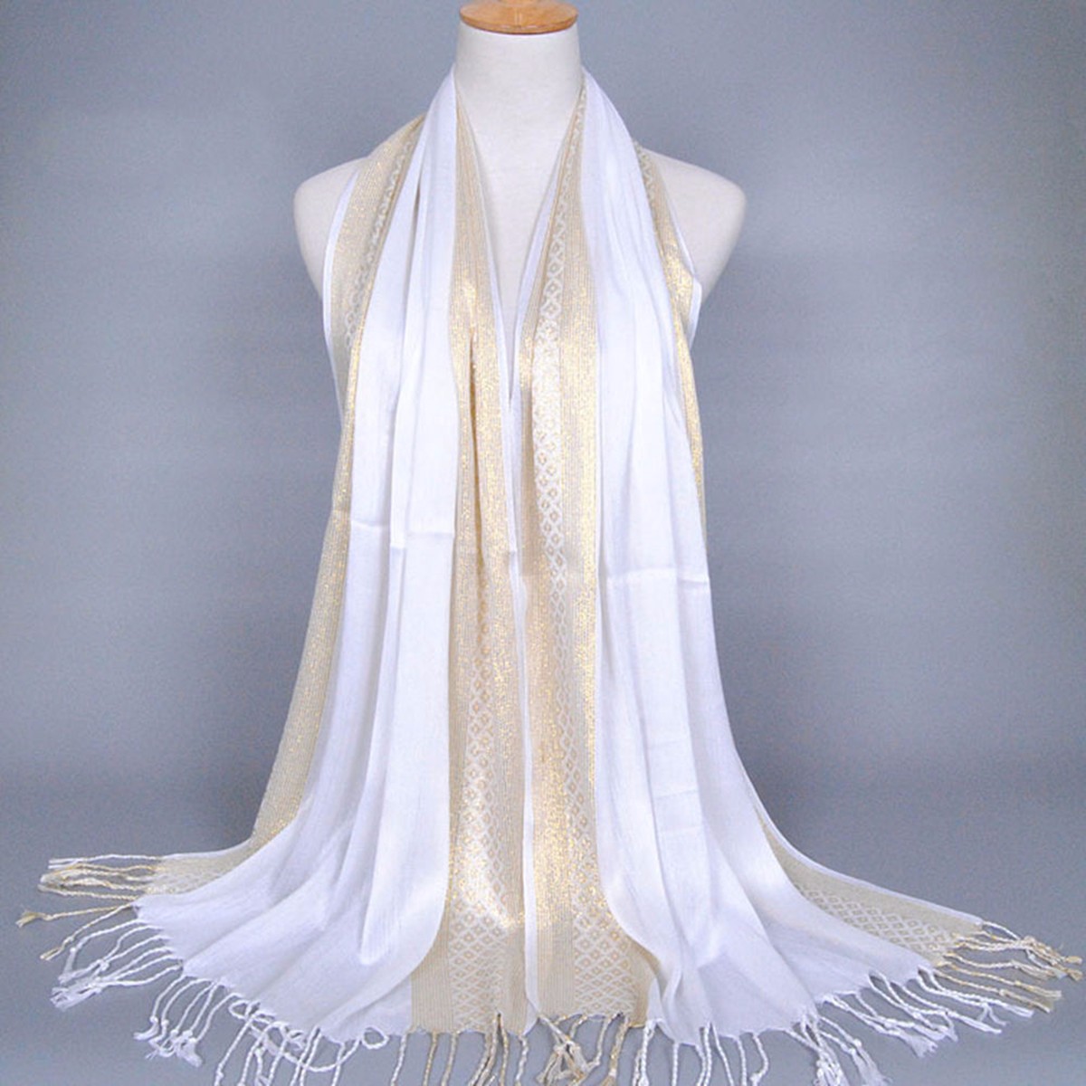 18060CM-Women-Ladies-Glitter-Shine-Cotton-Blend-Tassel-Scarf-Stole-Shawl-Wrap-Shimmer-Scarves-1084340