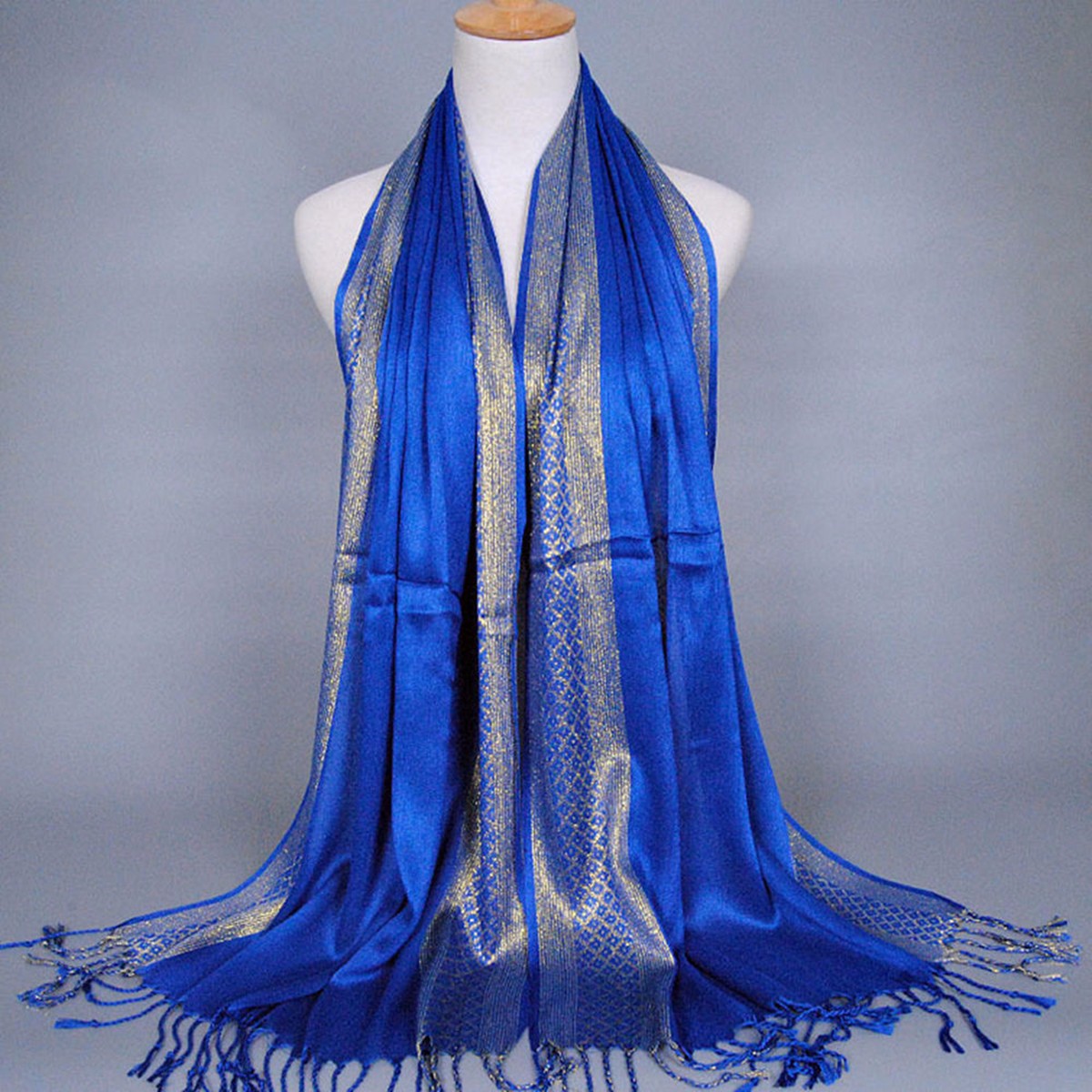 18060CM-Women-Ladies-Glitter-Shine-Cotton-Blend-Tassel-Scarf-Stole-Shawl-Wrap-Shimmer-Scarves-1084340