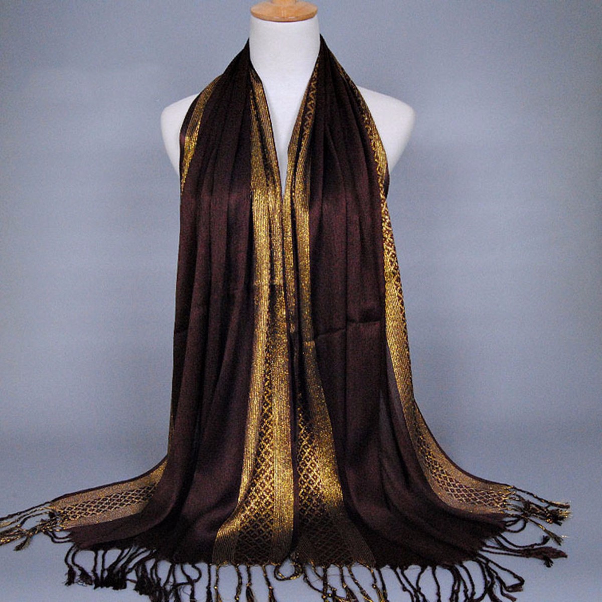 18060CM-Women-Ladies-Glitter-Shine-Cotton-Blend-Tassel-Scarf-Stole-Shawl-Wrap-Shimmer-Scarves-1084340