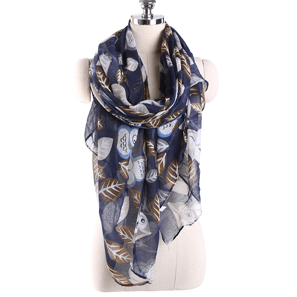 180CM-Voile-Owl-Leaves-Print-Pattern-Long-Scarf-Soft-Warm-Wrap-Shawl-For-Women-1178872