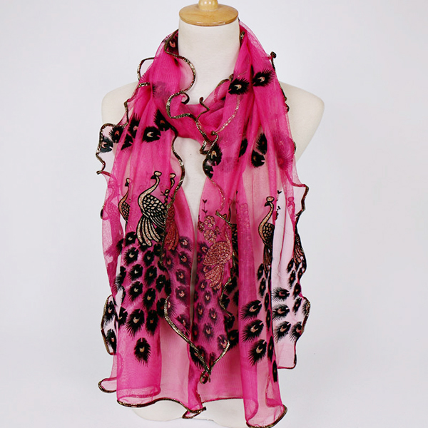 190CM-Women-Peacock-Pattern-Lace-Scarves-Shawl-Casual-Travel-Soft-Scarf-1192599