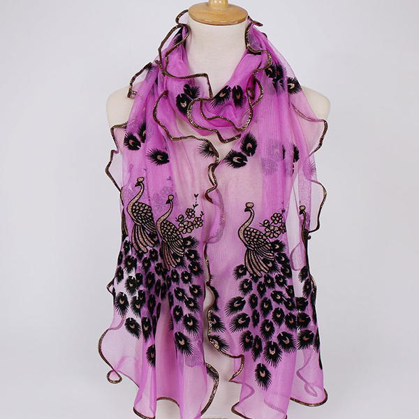 190CM-Women-Peacock-Pattern-Lace-Scarves-Shawl-Casual-Travel-Soft-Scarf-1192599