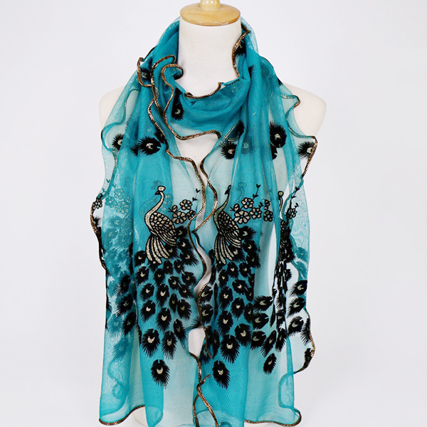 190CM-Women-Peacock-Pattern-Lace-Scarves-Shawl-Casual-Travel-Soft-Scarf-1192599