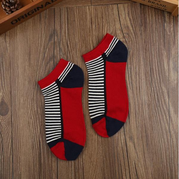 Women-Ladies-Cotton-Stripe-Ankle-Socks-Patchwork-Striped-Comfortable-Boat-Socks-1128012