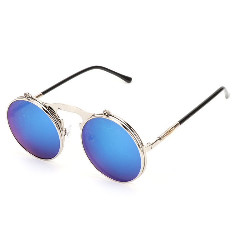 Fashion-UV400-Men-Women-Retro-Personality-Metal-Frame-Flip-Sunglasses-1360691