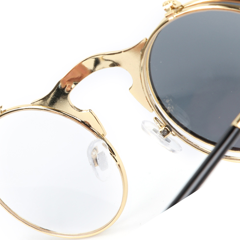 Fashion-UV400-Men-Women-Retro-Personality-Metal-Frame-Flip-Sunglasses-1360691